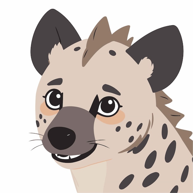 Vector cute vector illustration of a hyena for children book