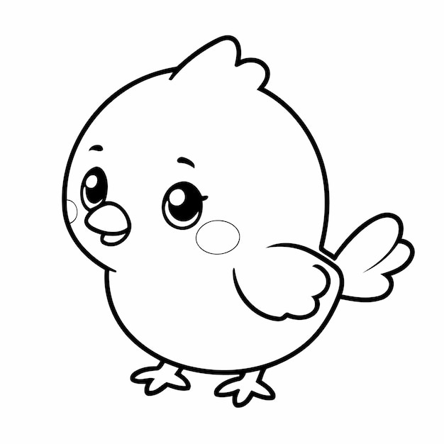 Vector cute vector illustration kawaii doodle for kids colouring page