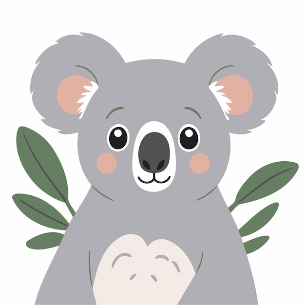 Cute vector illustration of a Koala for toddlers