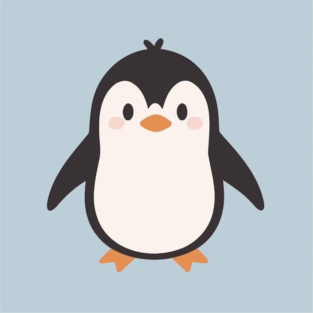 Cute vector illustration of a Penguin for children book