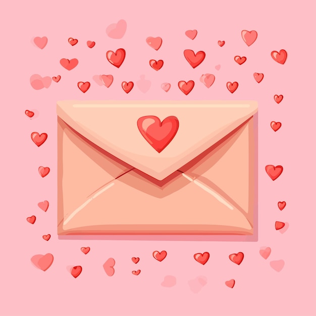 Cute vector illustration of postal envelope