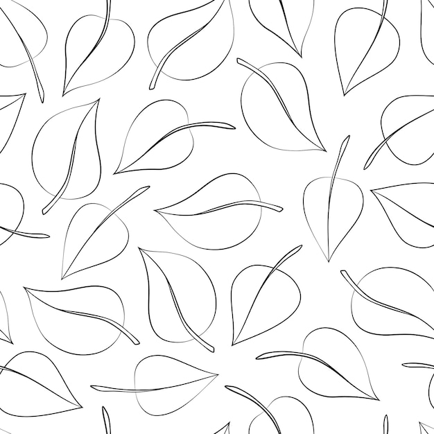 Vector cute vector leaf seamless pattern abstract print with leaves elegant beautiful nature ornament for fabric wrapping paper and textile