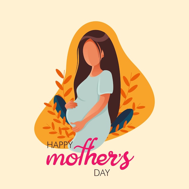 Vector cute vector mother day background