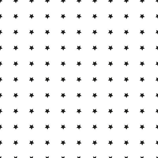 Cute vector pattern with black stars for kids fabric posters banners Seamless background