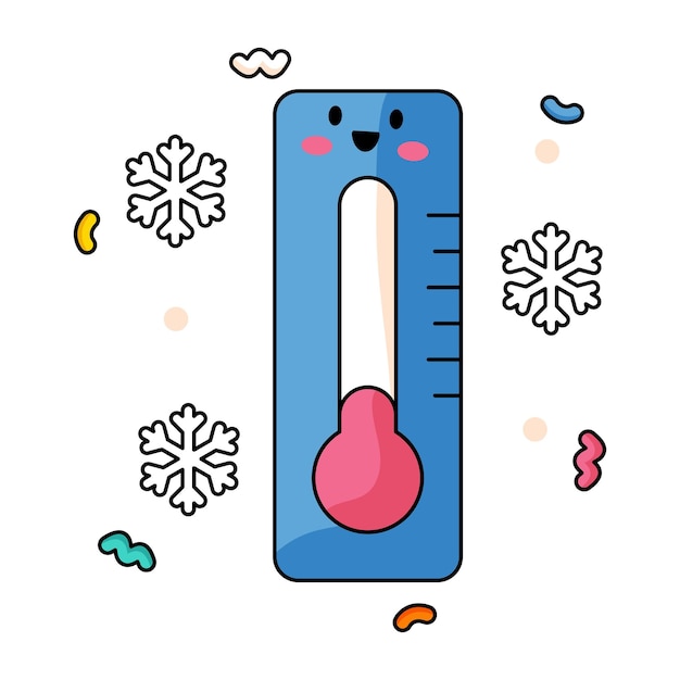 Cute vector winter stickers