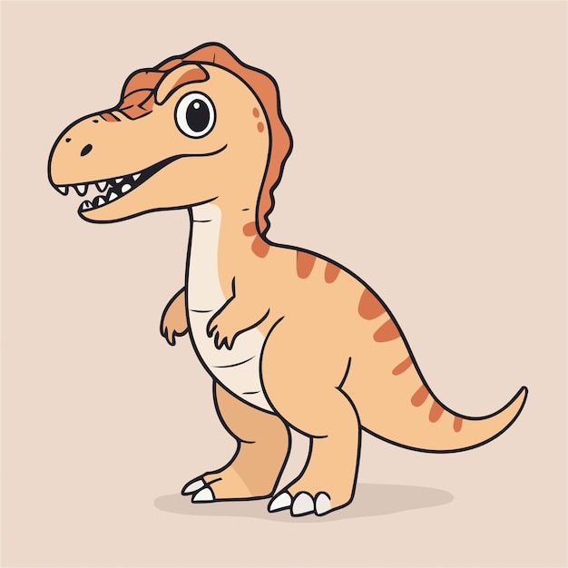 Cute Velociraptor for children book vector illustration