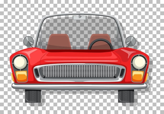 Cute vintage car on grid background