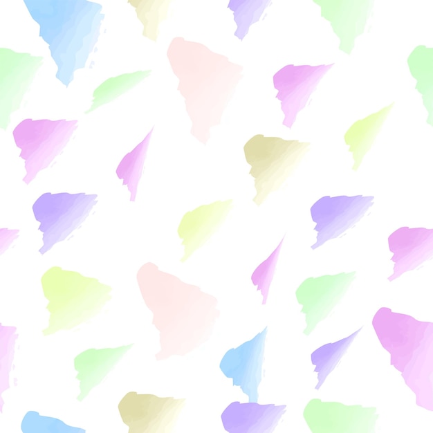 Cute Watercolor Paint Kids Background Pattern Seamless