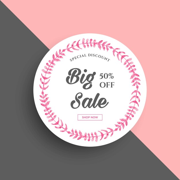 Vector cute watercolor sale label