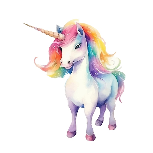 Cute Watercolor of unicorn