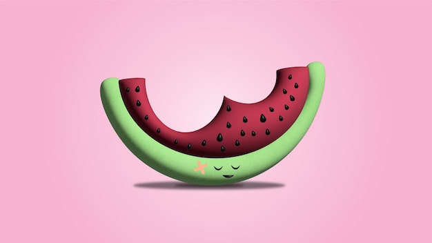 cute watermelon 3d design