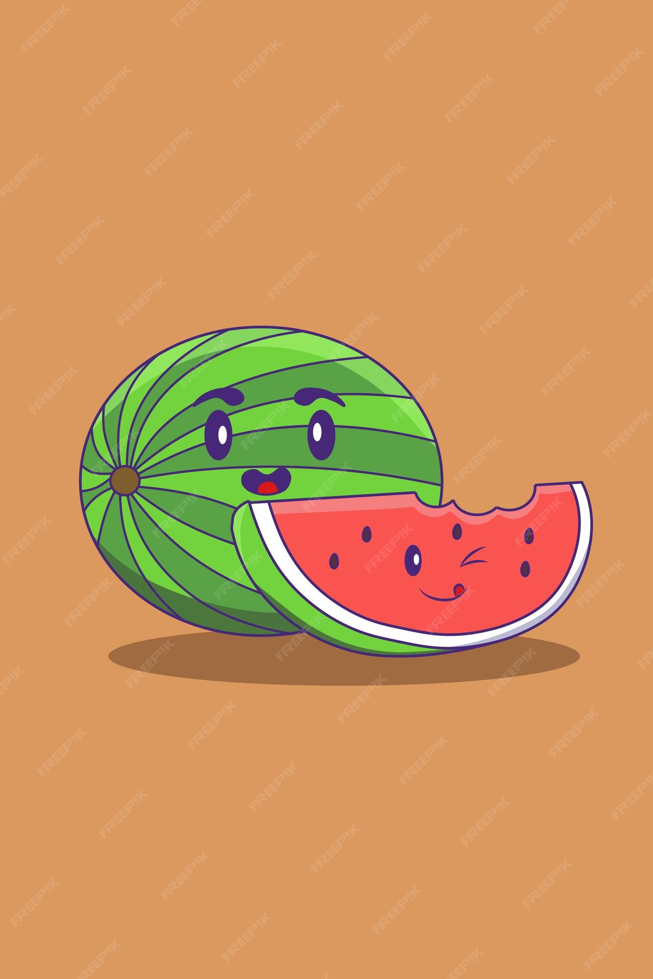Premium Vector | Cute watermelon cartoon illustration Premium Vector | Cute watermelon cartoon illustration