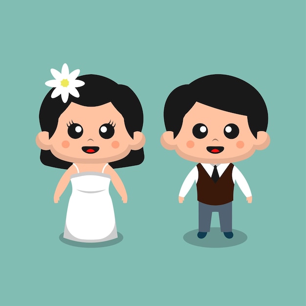 Cute wedding couple for wedding