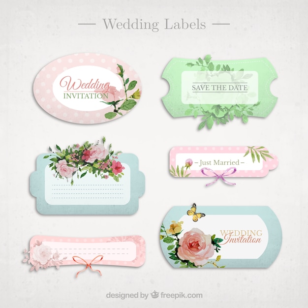 Cute wedding labels