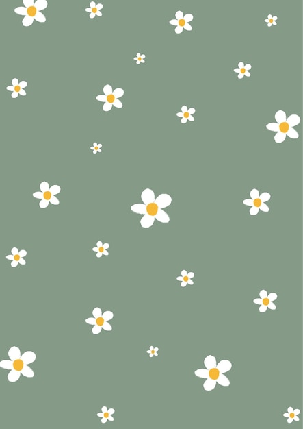 Cute White Flowers Background Horizontal