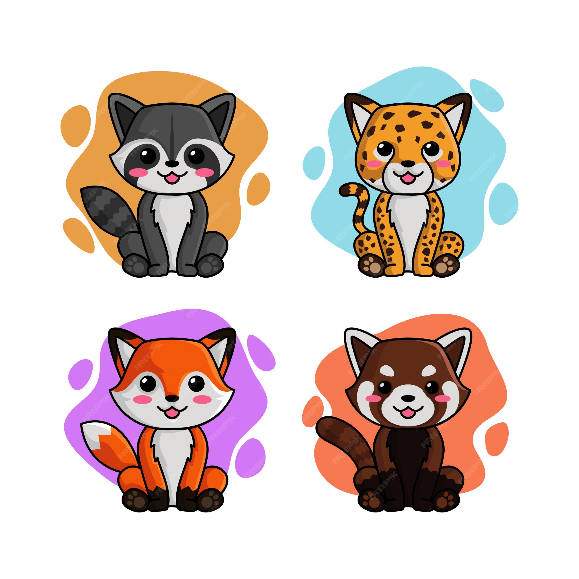 Premium Vector | Cute wild animals
