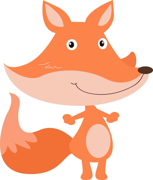 Cute wild baby fox in the wildlife forest. illustrations, vectors, cartoons, character, design