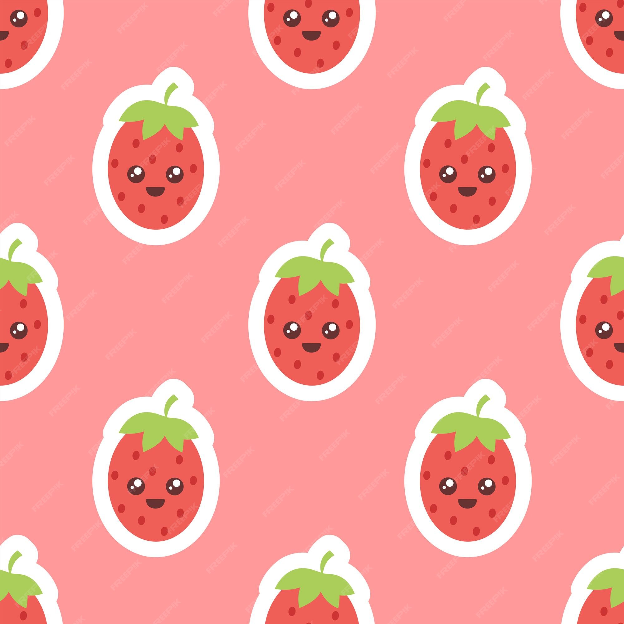 Premium Vector | Cute wild strawberry