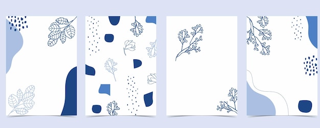 Вектор Симпатичный зимний фон с голубым цветком