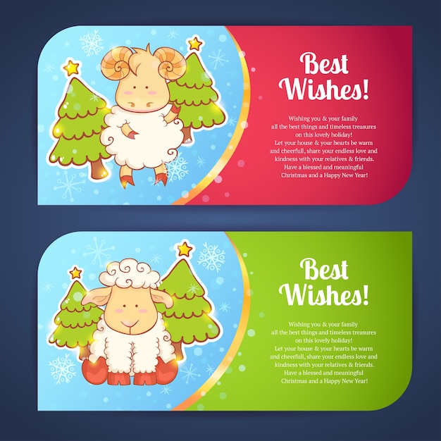 Vector cute winter chinese new year card