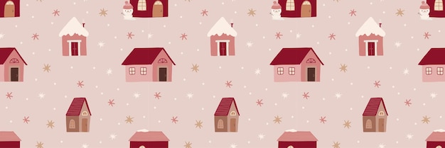 Cute winter christmas house