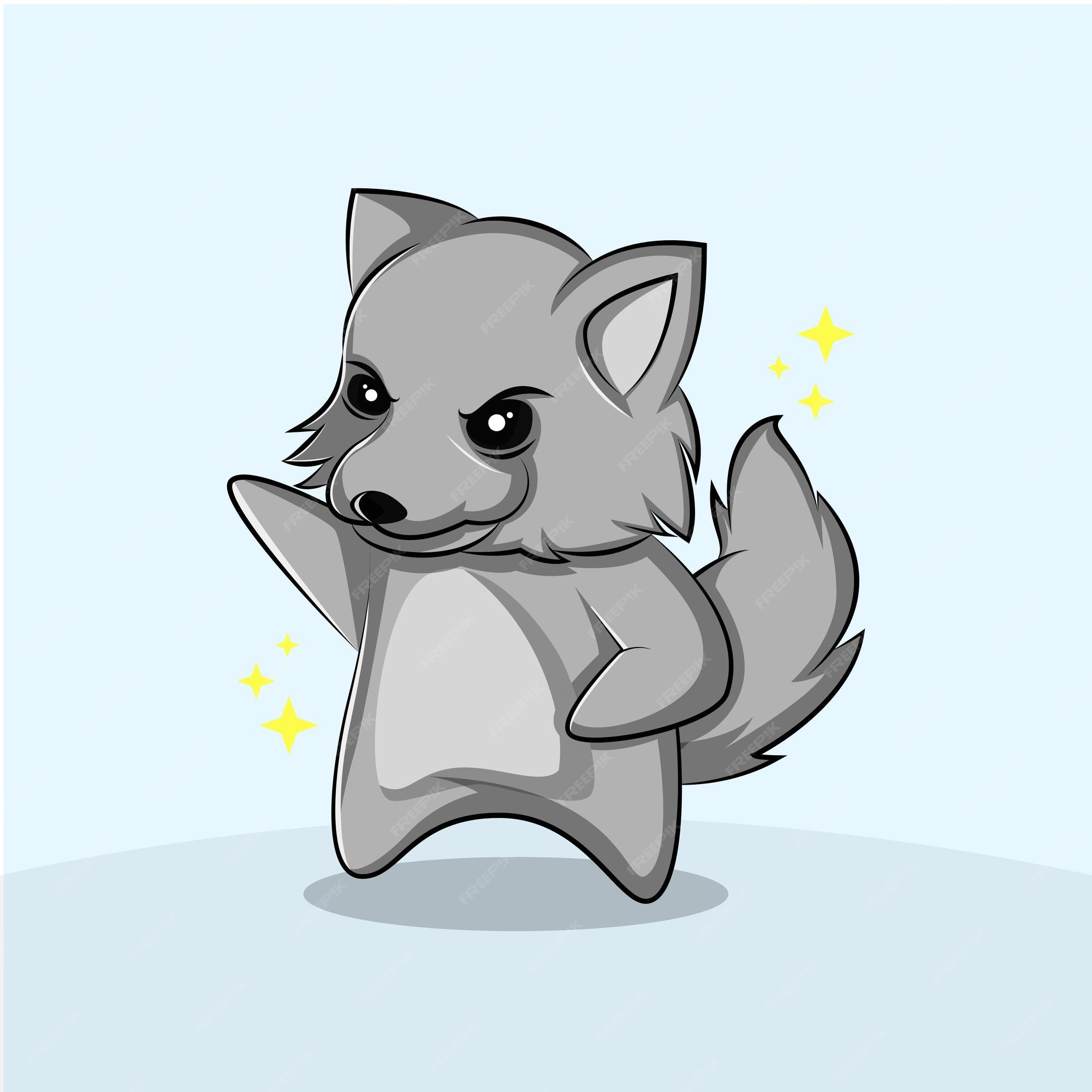 Cute Wolf icon clipart transparent background 24044219 PNG