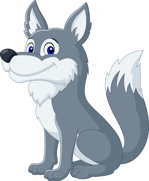 Cute wolf cartoon