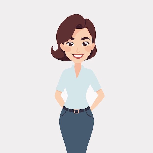 Cute woman avatar profile vector illustration