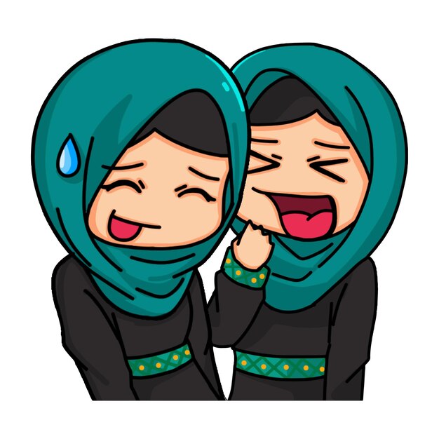 Cute women wearing hijab