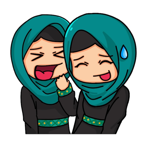 Cute women wearing hijab