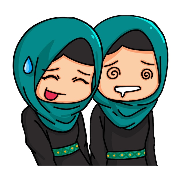 Cute women wearing hijab