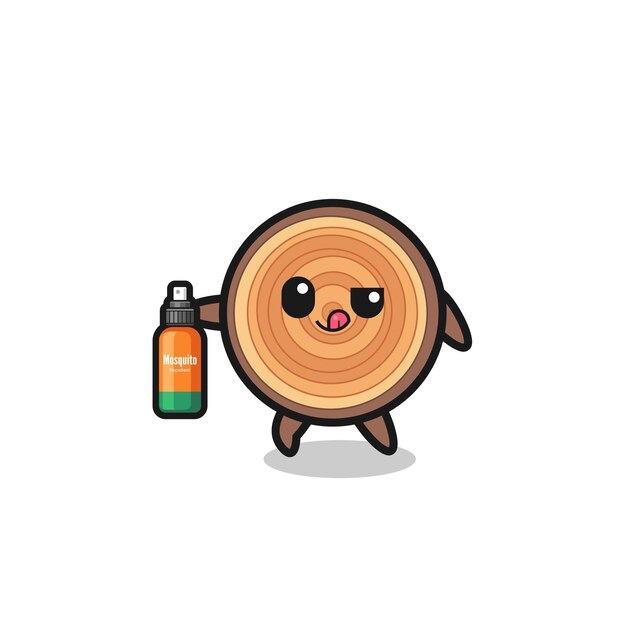cute wood grain holding mosquito repellent