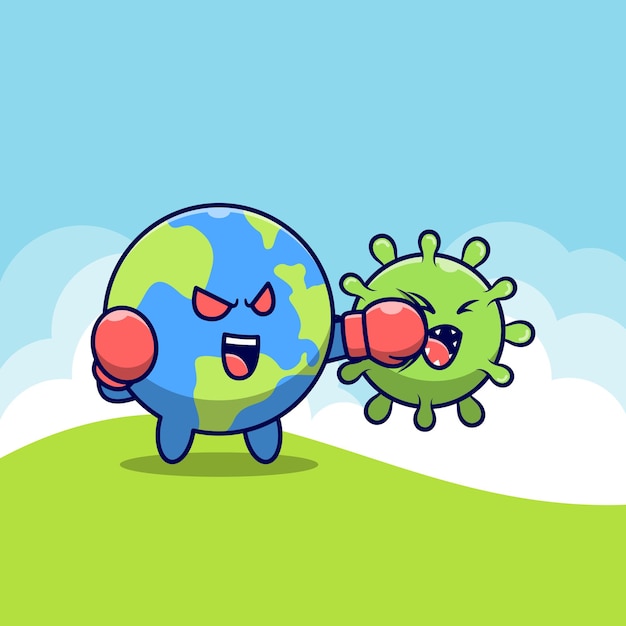 Cute world fight coronavirus