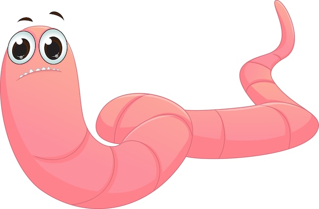 Cute worm cartoon