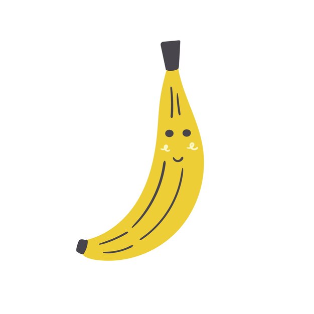 Cute yellow banana