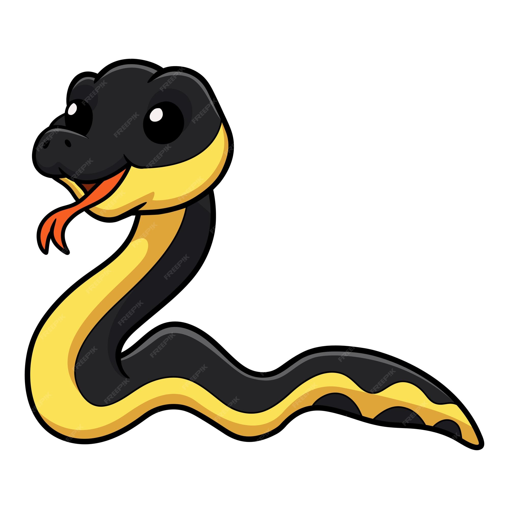 Premium Vector | Cute yellow bellied sea snake cartoon Premium Vector | Cute yellow bellied sea snake cartoon