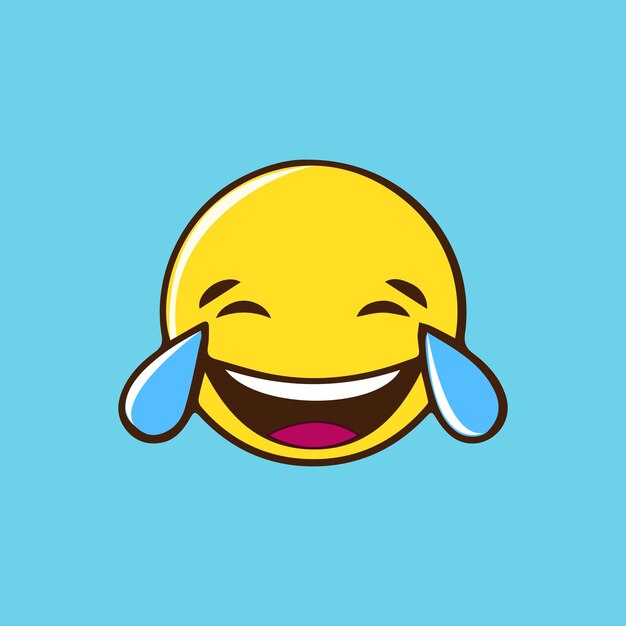 Vector cute yellow smile emoji