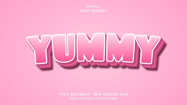 Cute Yummy Pink Editable Text Effect