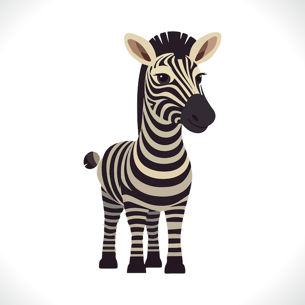 Cute Zebra Cartoon Vector Illustration