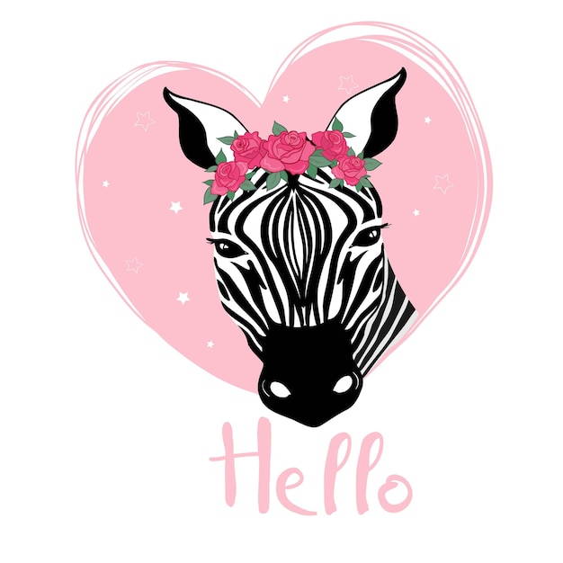 Cute zebra vector illustration