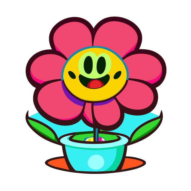 cuteflower vector illustration cartoon