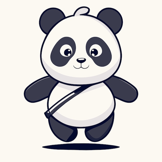 Vector cutepandapixarstylesimpleoutlineandshapes