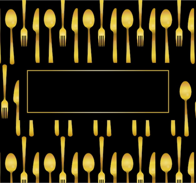 Vector cutlery background pattern, template design