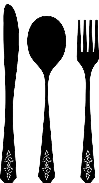 Vector cutlery black