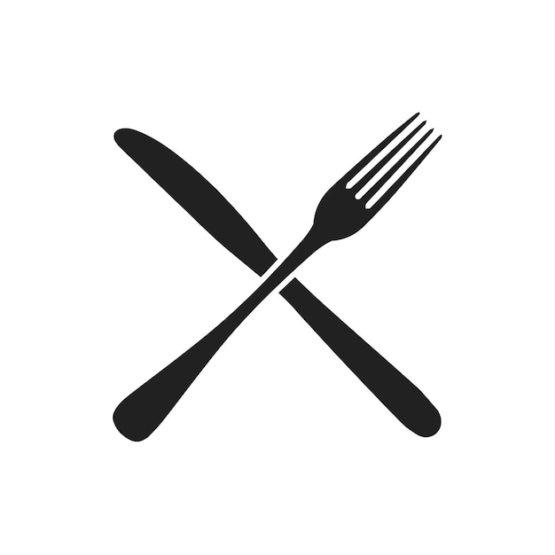 Cutlery icon in flat style for wab Isolated vector