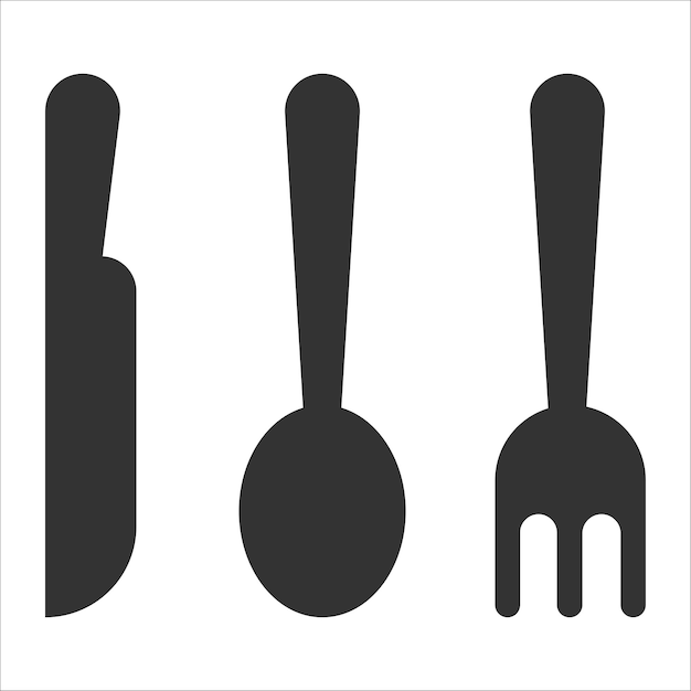 Vector cutlery icon spoon forks knife restaurant business concept vector illustration