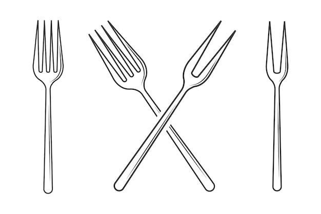 Cutlery Outline Cutlery Silhouette Fork Vector Restaurant Equipment Clip Art