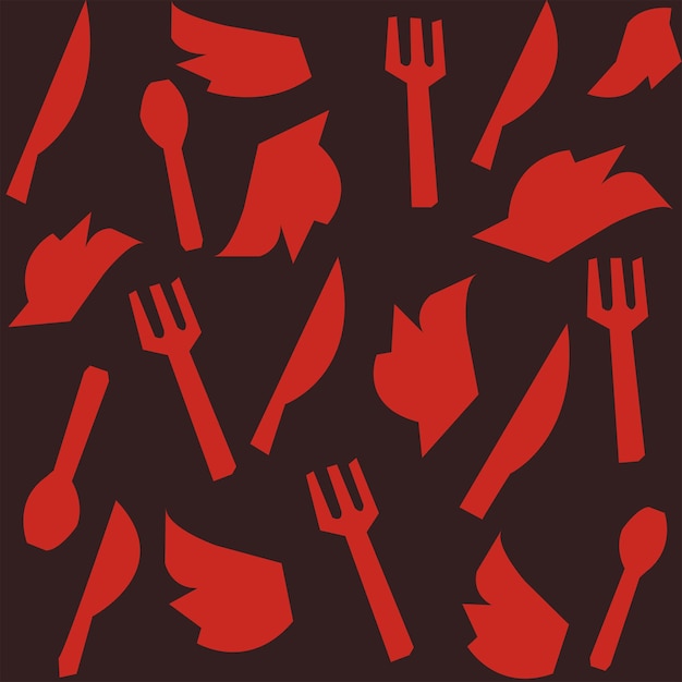 Vector cutlery pattern