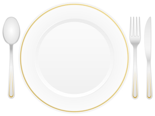 Cutlery and plate