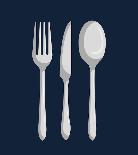 Vector cutlery set design